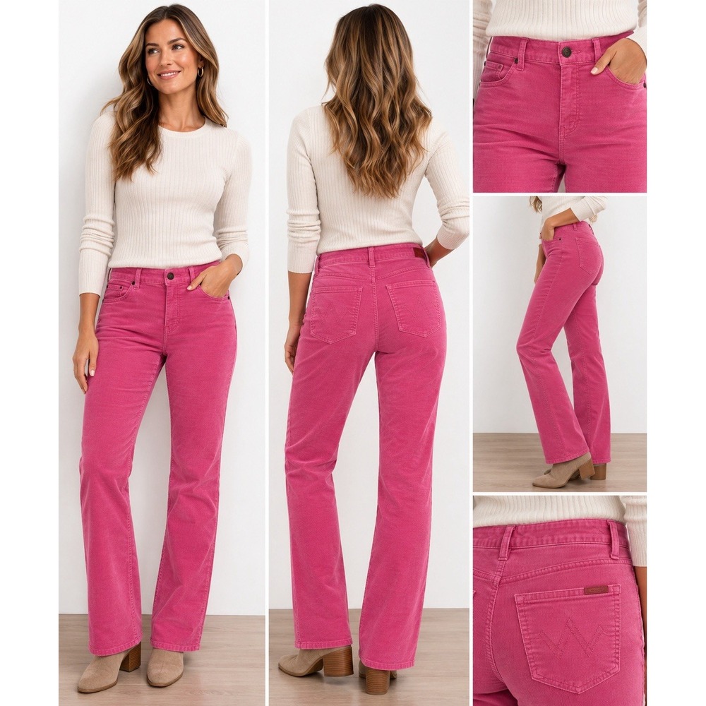 Talbots Curduroy Straight Leg Pants Pink Women's Size 6 Preppy Dopamine Dressing